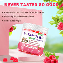 Vitamin B2 Gummies displayed for kids and adults usage