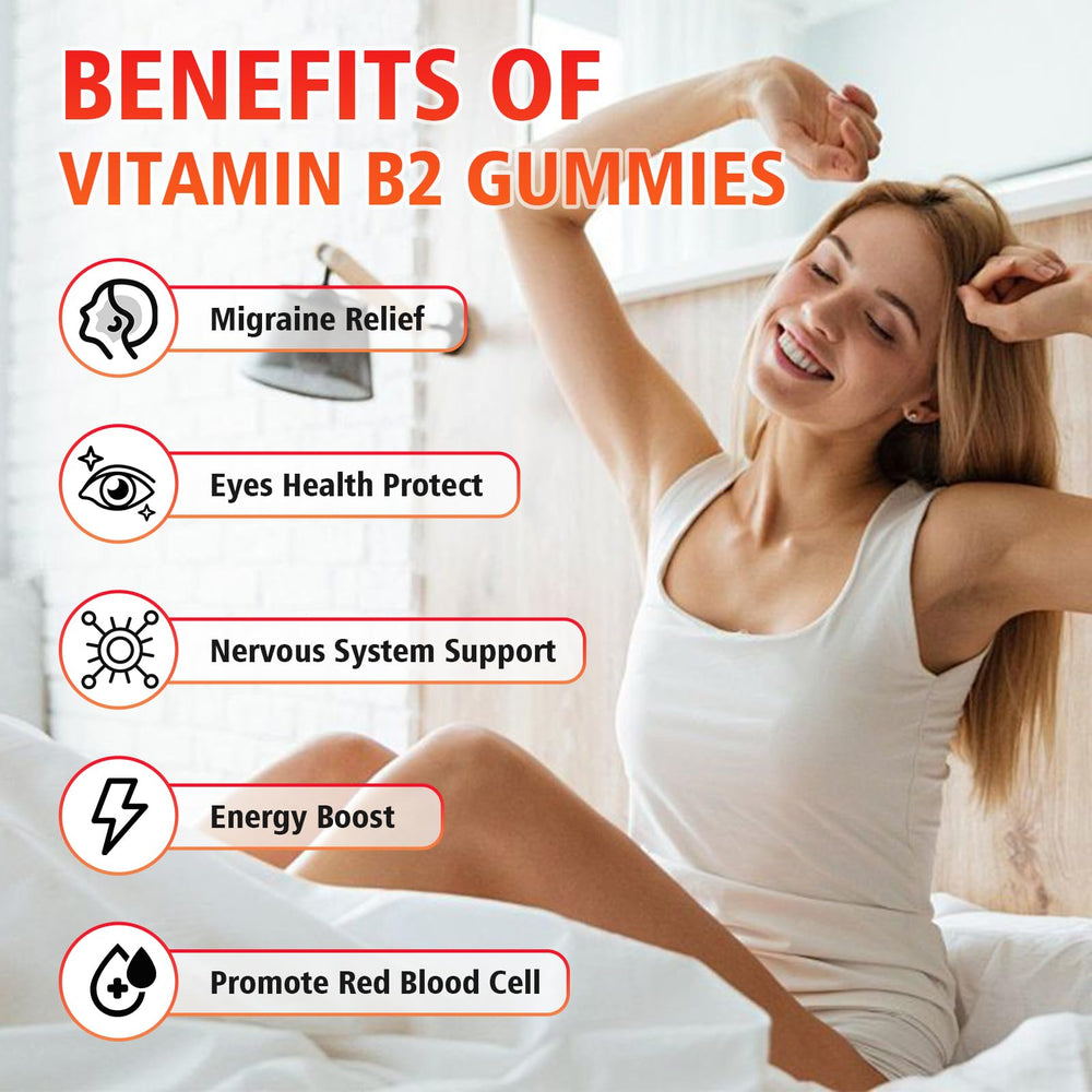Nutritional ingredients and supplement facts for Vitamin B2 Gummies