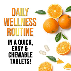Vegan-friendly Vitamin C chewables orange flavor icon