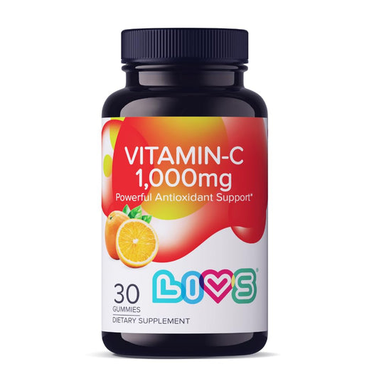 LIVS Vitamin C 1000mg Gummies bottle with label