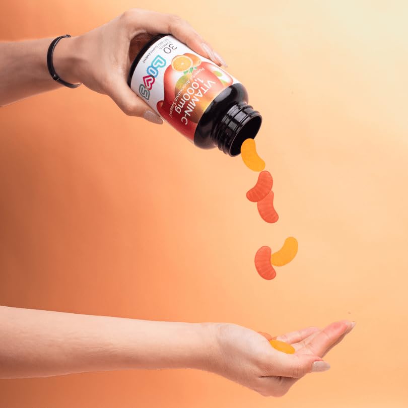 Nutrition facts panel and ingredients of Vitamin C gummies