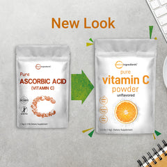 Vitamin C powder 1000mg per serving label