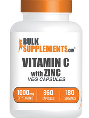 Bottle of Vitamin C with Zinc capsules - vegan, 360-count