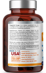 Product label highlighting high-potency Vitamin D-3 10000 IU
