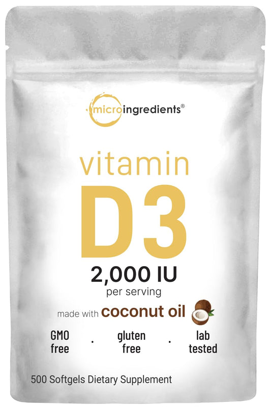 Vitamin D3 2000 IU softgels, 500-count