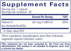 Close-up of Vitamin D3 25 mcg capsules