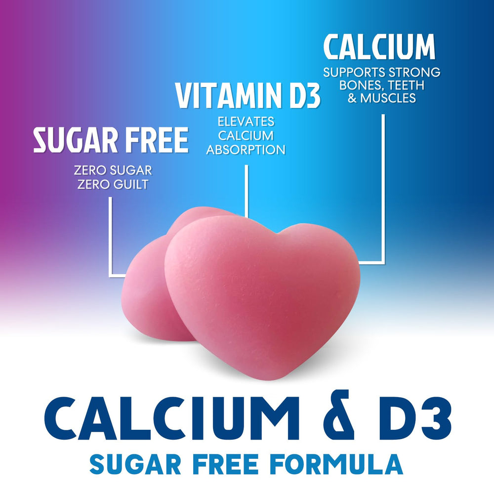 Vitamin D3 calcium gummies supporting bone and teeth health