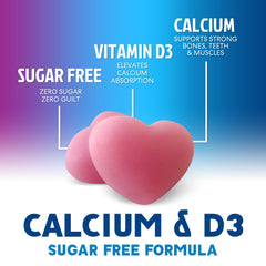 Vitamin D3 calcium gummies supporting bone and teeth health