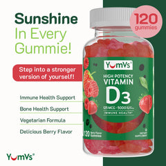 Close-up of 5000 IU Vitamin D3 label