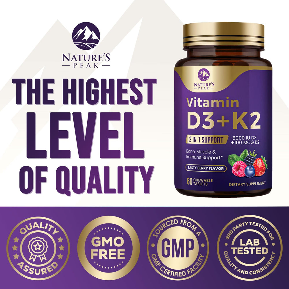 USA bottled Vitamin D3 K2 bottle