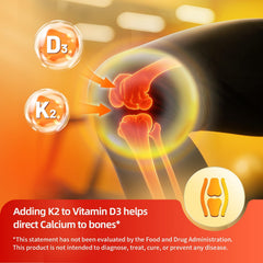 Label detailing ingredients: D3, K2, and MCT oil