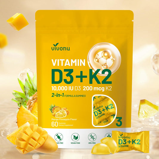 Hero image of Vitamin D3 K2 Gummies bottle showing 60-count pack