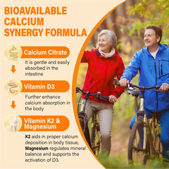Ingredient list highlighting calcium, magnesium, zinc, B12 and elderberry