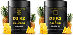 Vitamin D3 K2 Gummies bottle labeled Pack of 2 on a white background