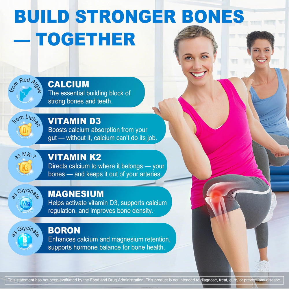 Vitamin D3 and K2 (MK-7) for calcium metabolism