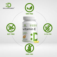 Bottle of Vitamin E 240 softgels