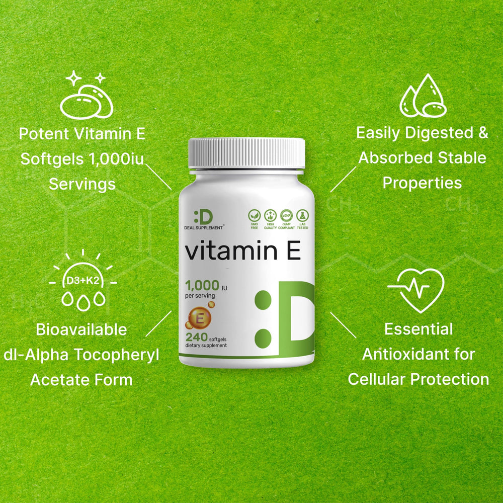 Non-GMO vitamin E supplement features