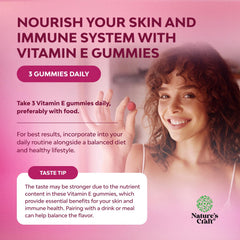 Vitamin E Gummies bottle with label detail