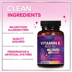 Vitamin E softgel pills with dl-alpha tocopherol