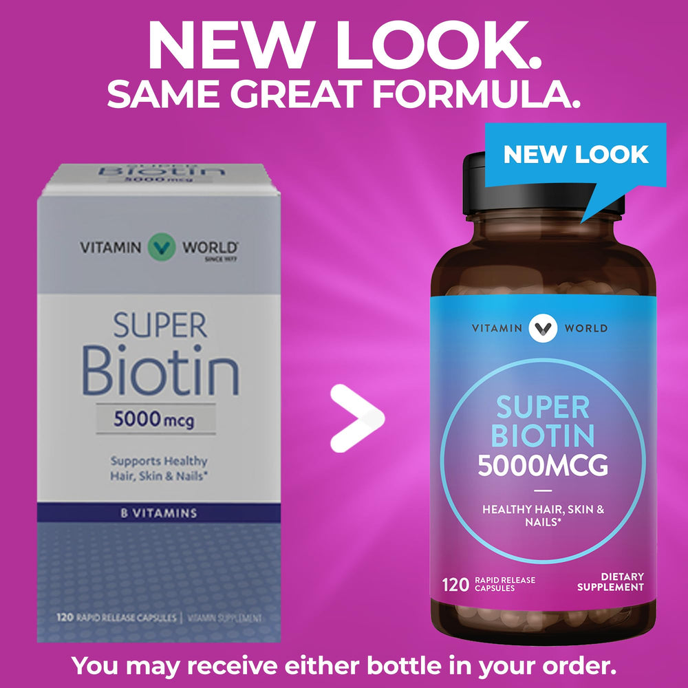 Concept image showing biotin benefits for hair, skin and nails