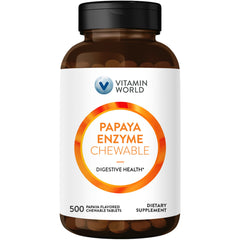Vitamin World Papaya Enzymes Chewables 500 Tablets bottle front view