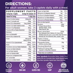Close-up of the product label on Vitamin World Ultra 360 Women’s Multivitamin