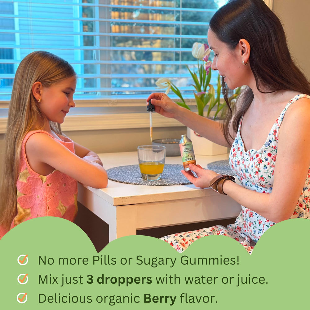Bone health illustration for kids vitamins