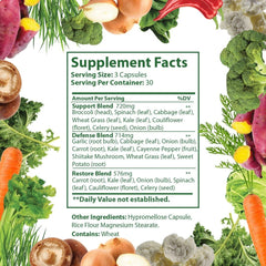 Vitamins, minerals, and phytonutrients from fruits and vegetables