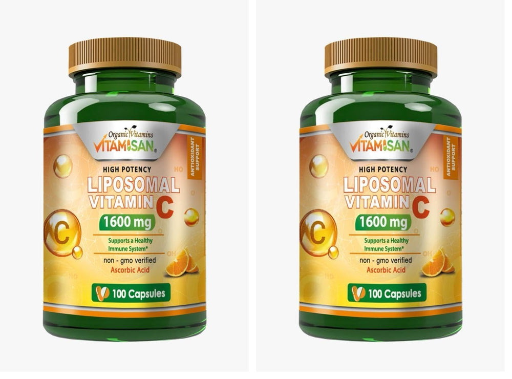 VITAMISAN Liposomal Vitamin C bottle with 100 capsules, pack of 2