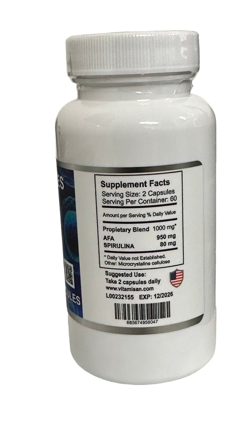 Illustration of AFA blue-green algae and spirulina ingredients