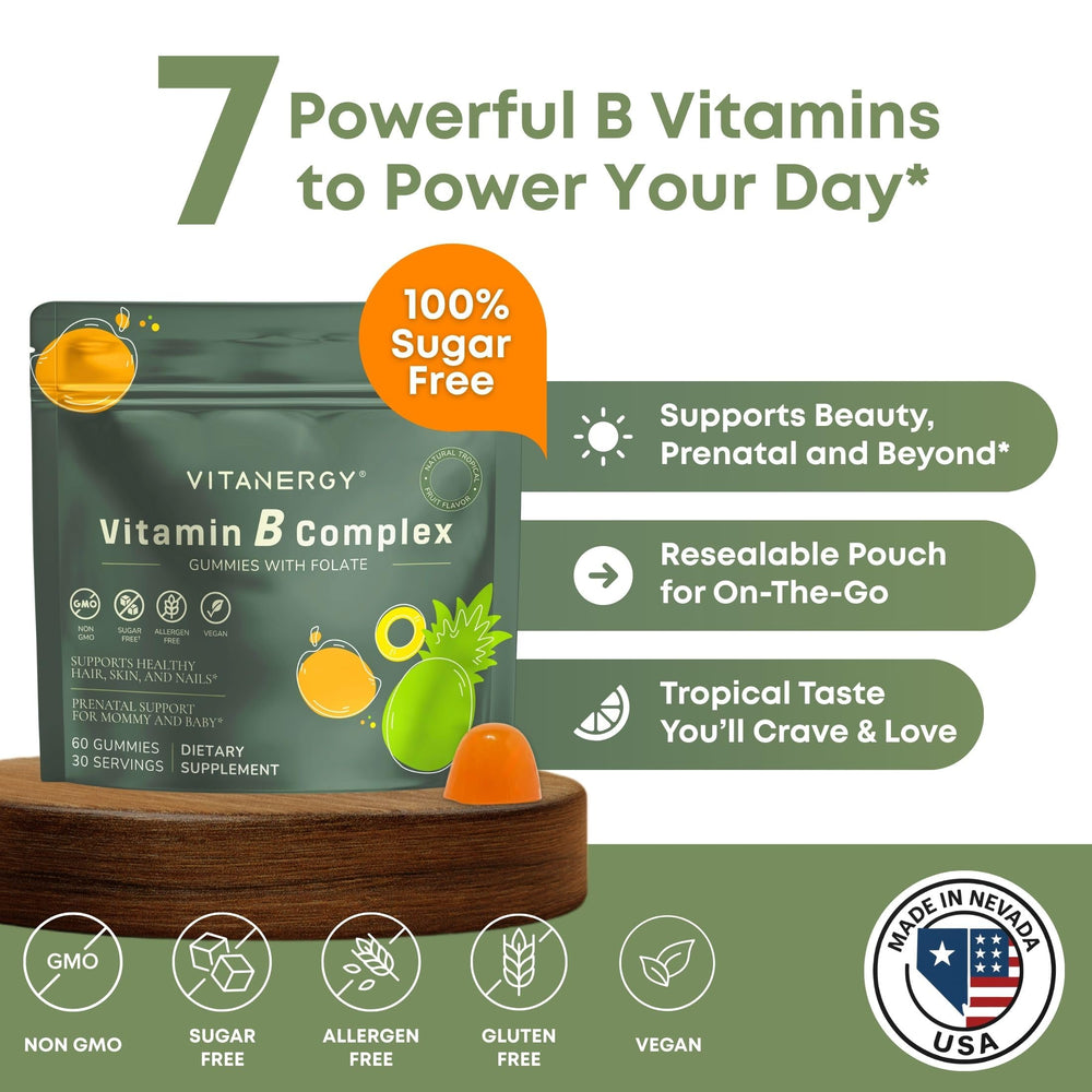 Pouch packaging for Vitanergy B Complex Gummies for Women