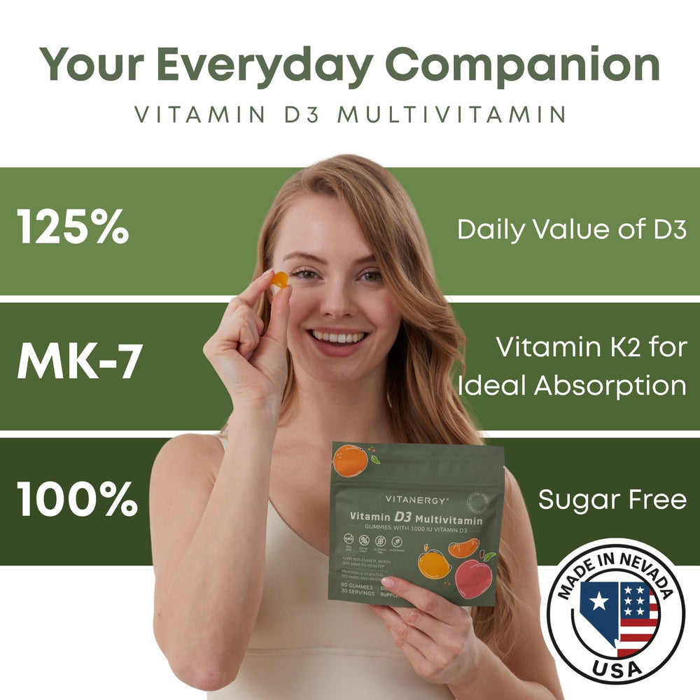 Nutritional label showing D3 1000 IU and K2 MK-7