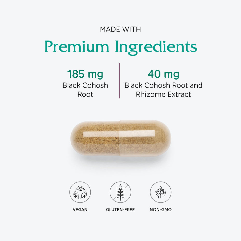 Supplement facts panel for Vitanica Black Cohosh
