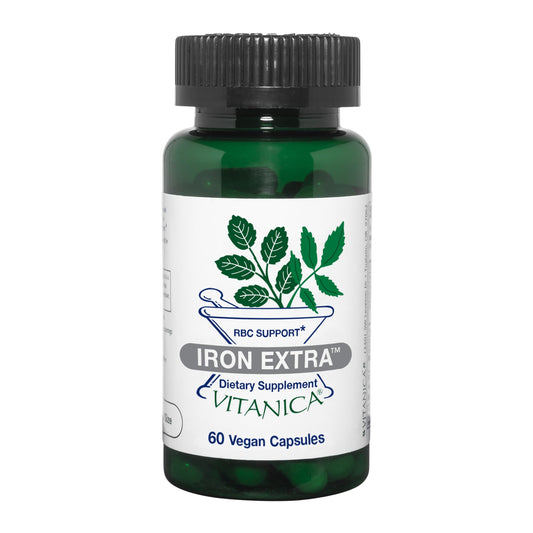 Vitanica Iron Extra bottle label