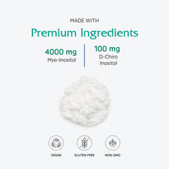 Vegan, non-GMO attributes on Optinositol packaging