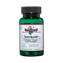 Vitanica SleepBlend bottle with 15 vegan capsules