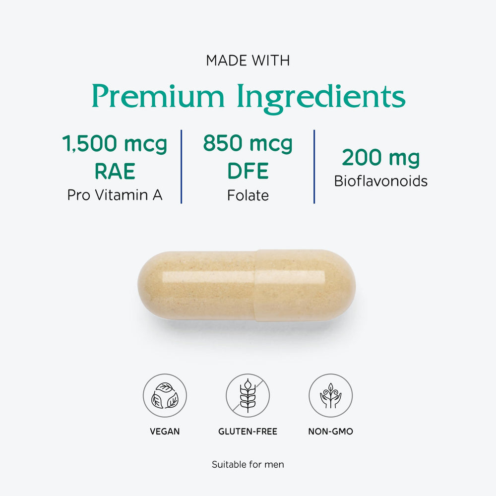 Ingredient panel highlighting premium vitamins and minerals