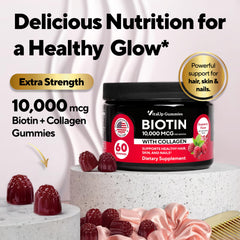 VitaUp Biotin Gummies raspberry flavor