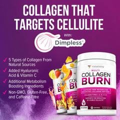 Vitauthority collagen powder whisked into smoothie for a beauty-boosting routine.
