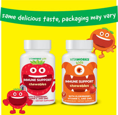 Back label showing supplement facts on VitaWorks elderberry chewables