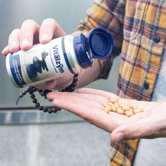 Graphic showing joint support and immune health with capsules