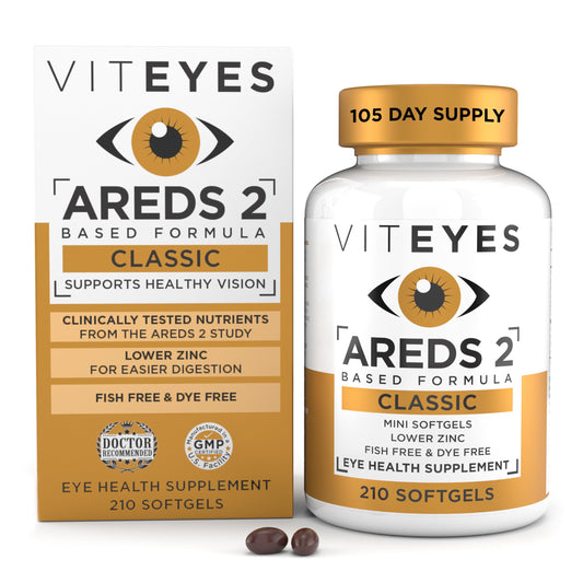 Viteyes AREDS 2 softgels bottle with 210 count
