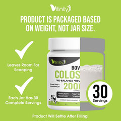 Ingredients of grass-fed bovine colostrum powder