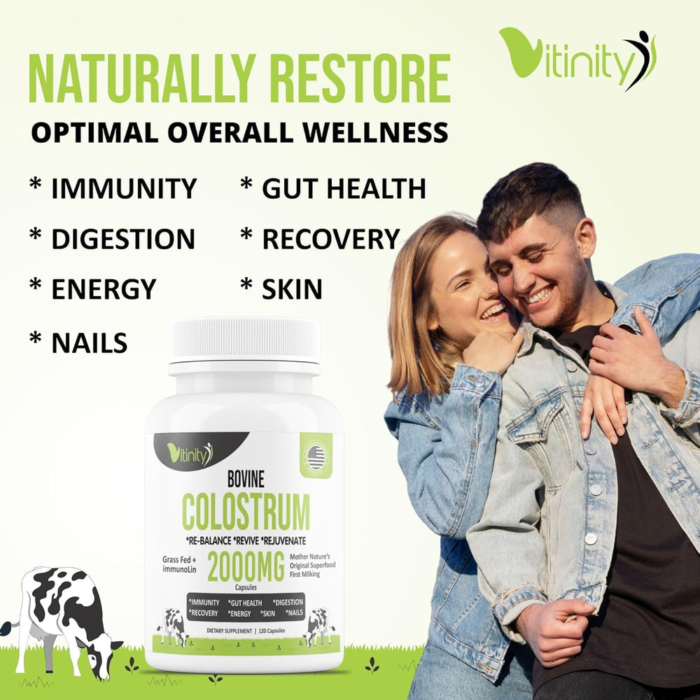 High-quality pasture-raised grass-fed bovine colostrum