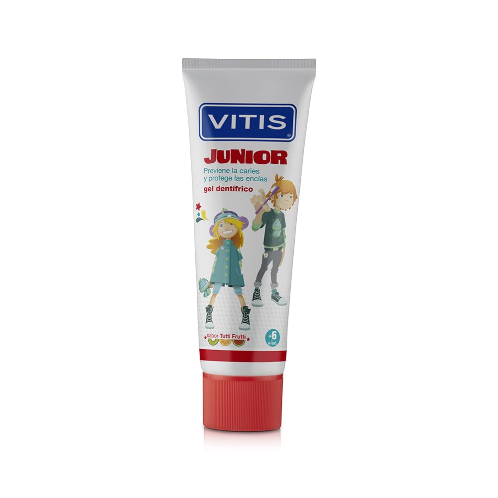 Vitis Junior Tutti Frutti Toothpaste 75ml tube with Tutti Frutti flavor