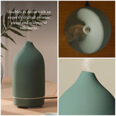 Diffuser placed on a bookshelf in a modern space
