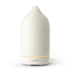 Vitruvi Stone Diffuser white ceramic cover close-up