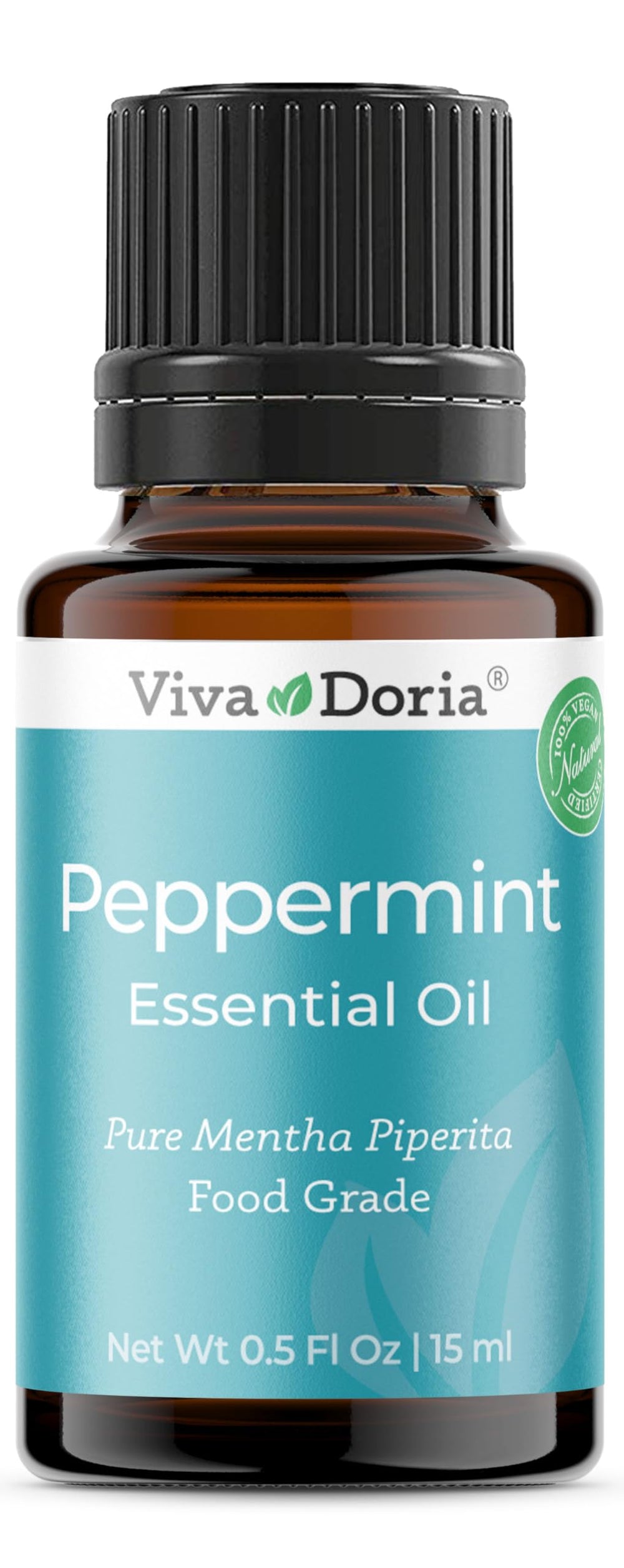 Viva Doria Peppermint Essential Oil bottle and label