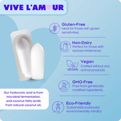 Vive L'Amour travel-friendly individually wrapped packaging for on-the-go care.