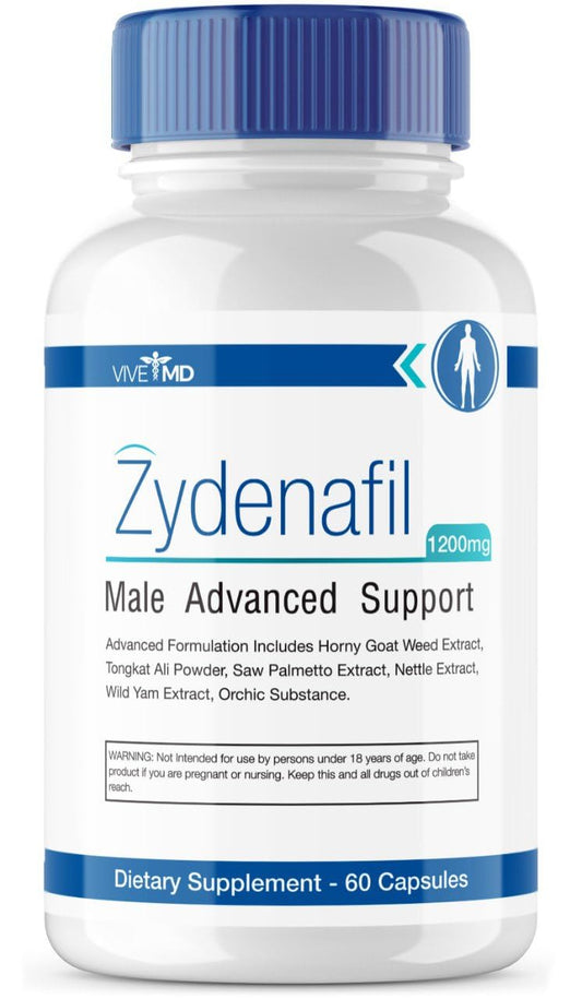 VIVE MD Zydenafil pills 60-count bottle side view